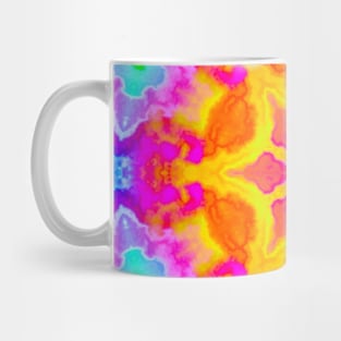 Radiant mandala with star - yellow + blue Mug